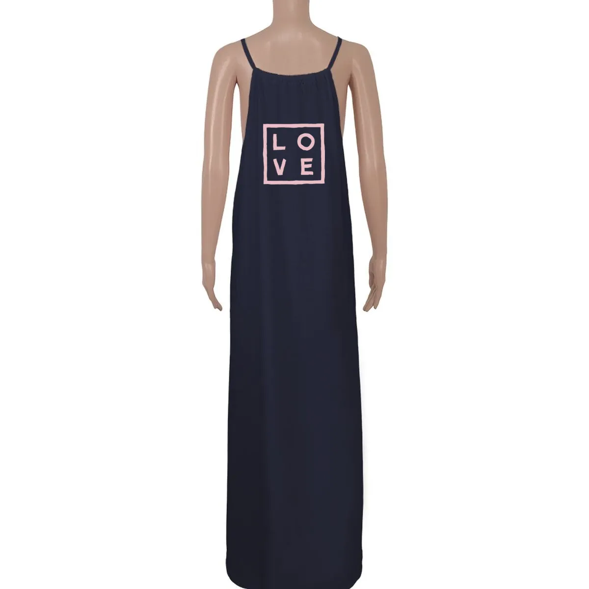 Dress Noémi – Navy Blue  Logo Classic Print